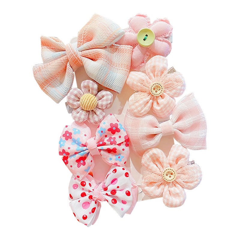 Set 8 Kẹp Tóc Xinh Xắn Dành Cho Bé Gái