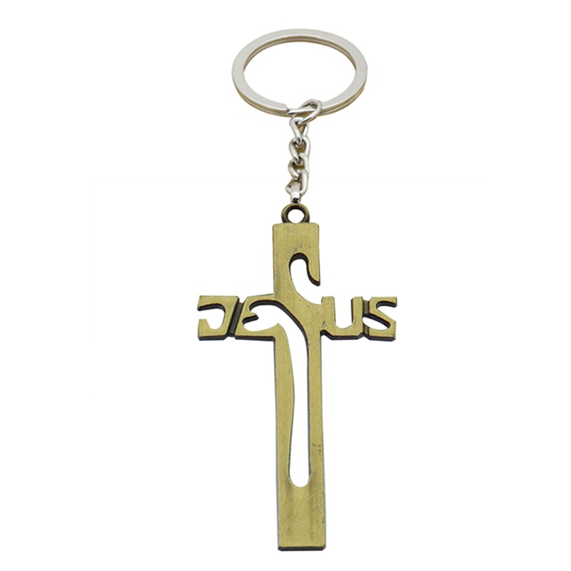 Móc Khóa Hình Thánh Giá Bằng Kim Loại Phong Cách Công Giáo
