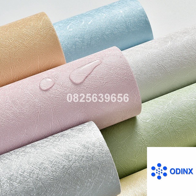 [ Hàng đẹp ] 10m Giấy dán tường NHIỀU MẪU 1 màu vân nhám có sẵn keo khổ rộng 45cm