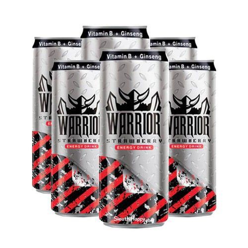 Lốc 6 Lon Nước Tăng Lực Warrior Vị Dâu 325ml