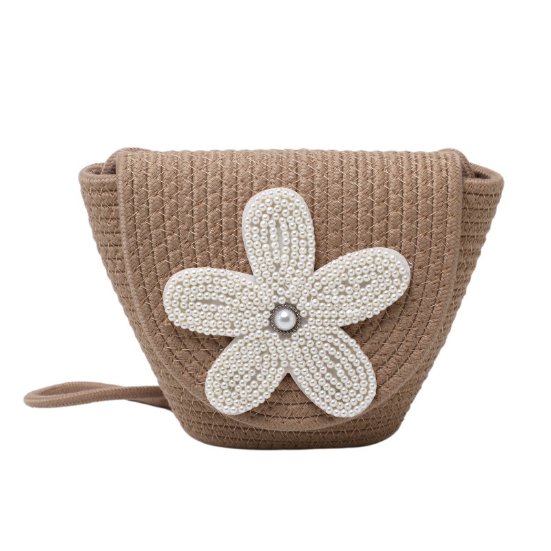 IELGY Túi Đeo Vai Dệt Hình Hoa Thời Trang Mùa Hè Cho Nữ