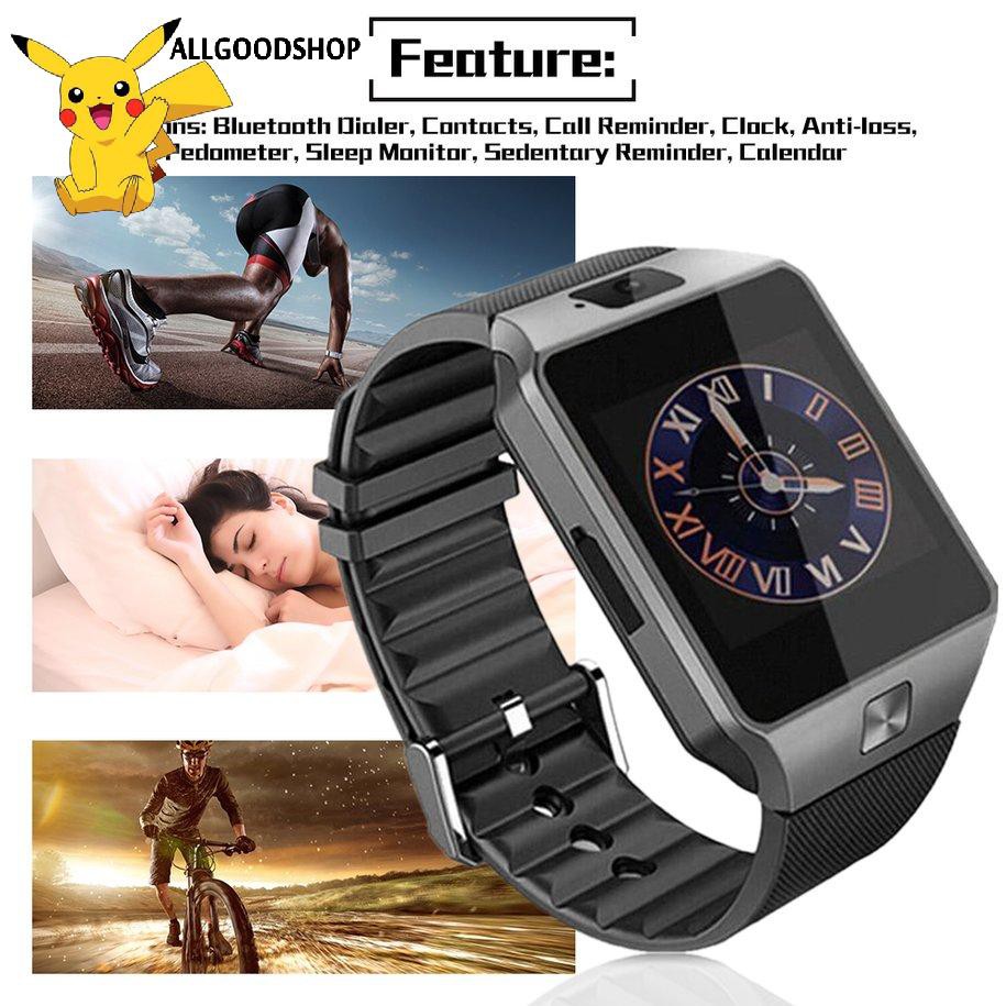 111all} DZ09 Intelligent Wristwatch Phone Camera SIM TF GSM Multi Language