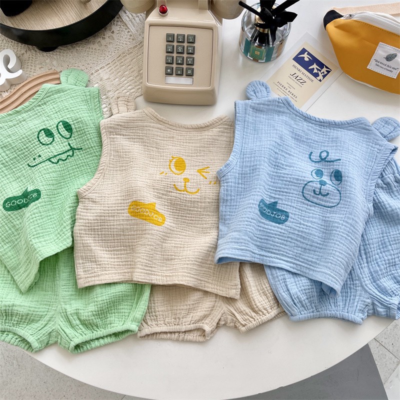 Đồ Bộ Cho Bé, Bộ Đũi Ba Lỗ Sát Nách Bé Trai Bé Gái, Size Từ 7-15Kg