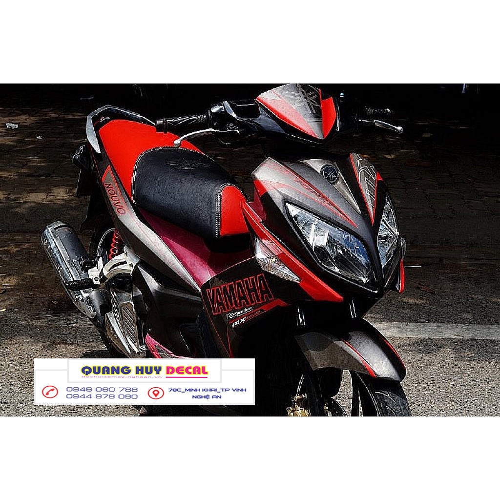 Tem trùm Nouvo LX đỏ đen - Độ dán team trùm decal xe máy Nouvo LX đỏ đen - Team trùm decal xe máy Nouvo rẻ đẹp và chất