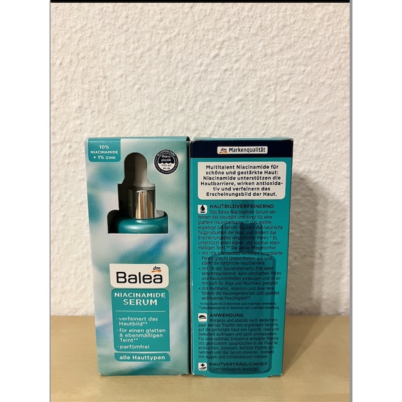 - SERUM GIẢM DẦU VÀ THU NHỎ LỖ CHÂN LÔNG NIACINAMIDE 10% BALEA - 30ML