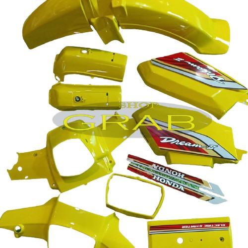 Bộ dàn áo xe Honda Dream II nhựa ABs cao cấp màu Vàng - G2950