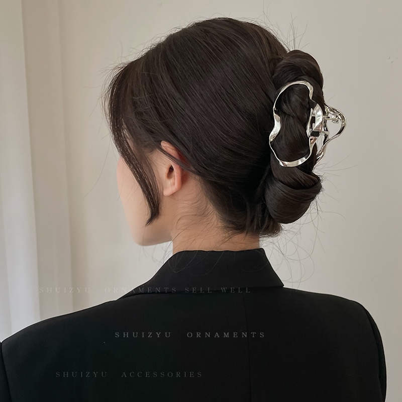 Kẹp Tóc Hình Nơ Bằng Kim Loại Phong Cách Hàn Quốc Cho Nữ
