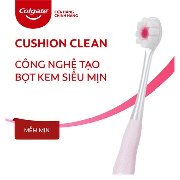 Bàn Chải Đánh Răng Colgate Cushion Clean Công Nghệ Tạo Bọt Kem Siêu Mịn