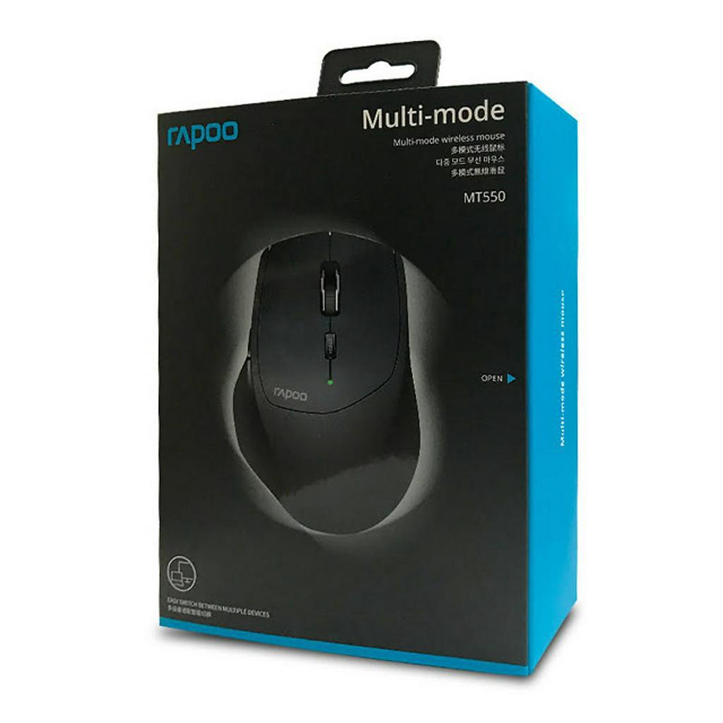 Chuột Không Dây Bluetooth RAPOO MT550 | Tối Đa 4 Thiết Bị | 3 Chế Độ Kết Nối - Hàng Chính Hãng