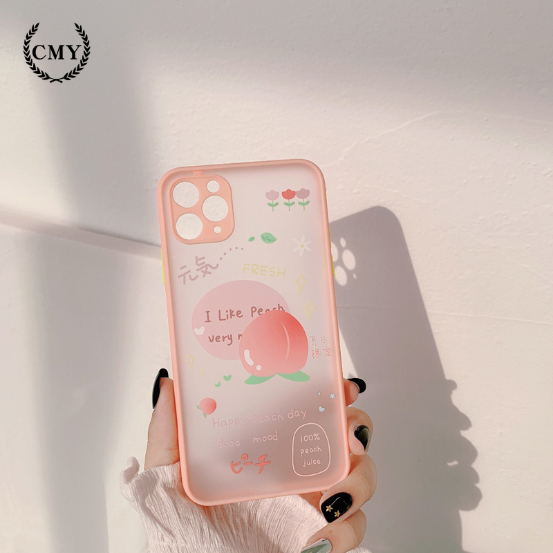 Ốp điện thoại silicon trong suốt họa tiết trái đào dễ thương cho iPhone11/11Pro 11pro Max X XR XS XS MAX 7 8 plus SE | BigBuy360 - bigbuy360.vn