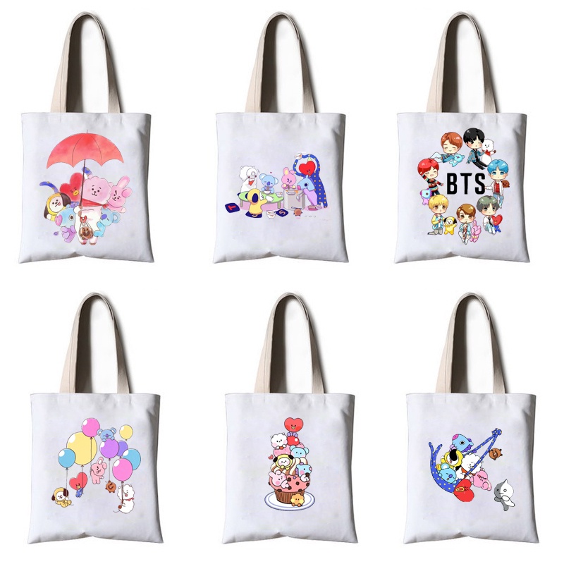 TT1 Túi Tote Đeo Vai Thần Tượng túi army bangtan kpop đủ hình