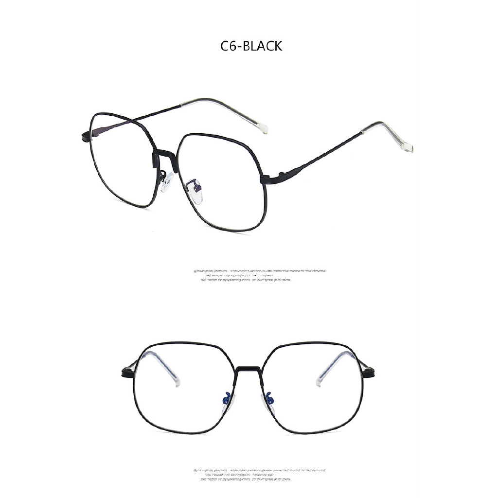 Kính gọng vuông kim loại phong cách retro châu Âu và Mỹ dành cho nam và nữ