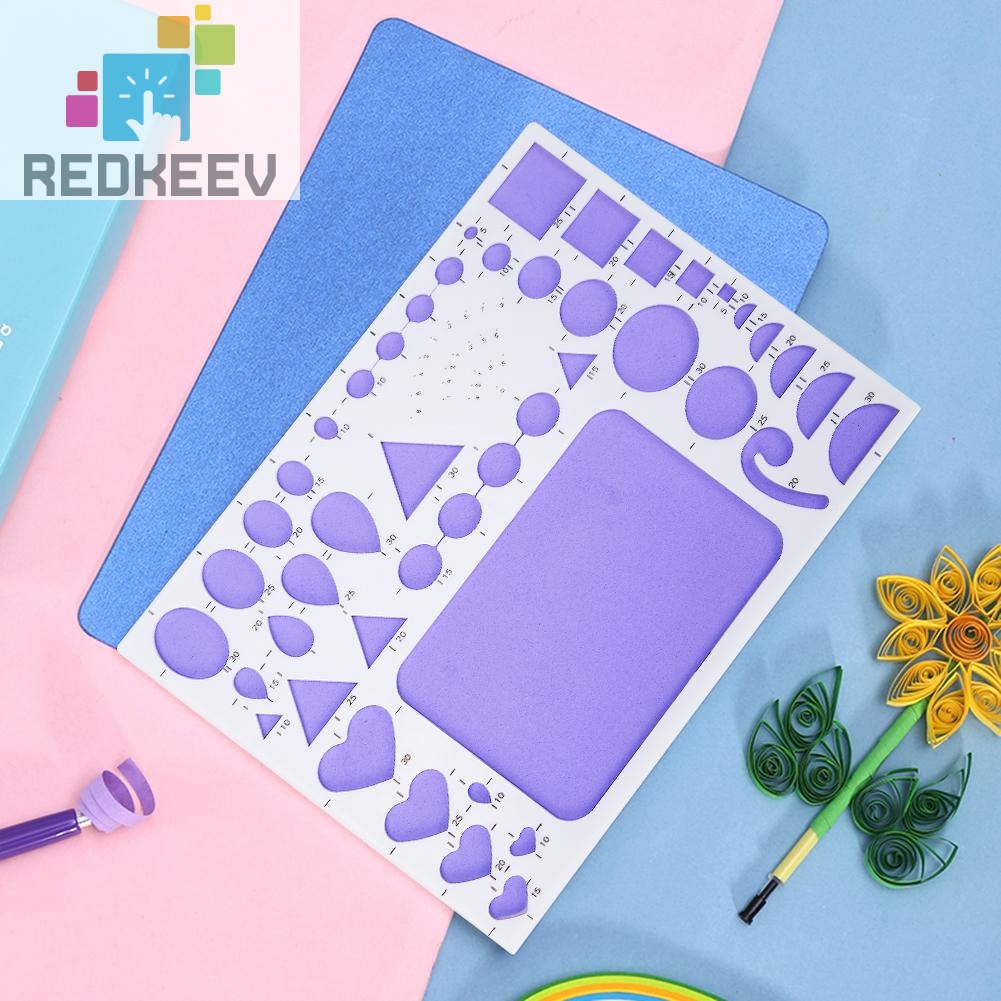 Bộ khuôn và nhíp hỗ trợ làm tranh giấy xoắn thủ công