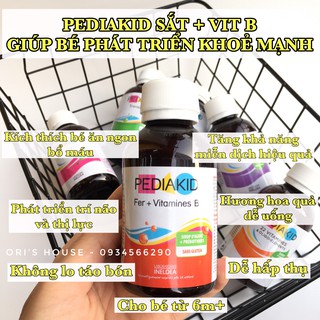 Pediakid bổ Sung Sắt (Fer) + Vitamin B 125ml - Pháp