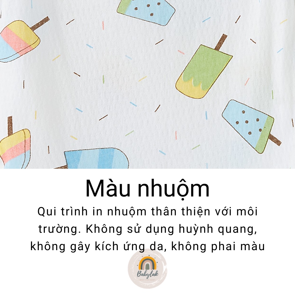 Bộ quần áo cotton mặc nhà cao cấp cho bé - Mẫu bodysuit - Size từ 2 đến 12kg