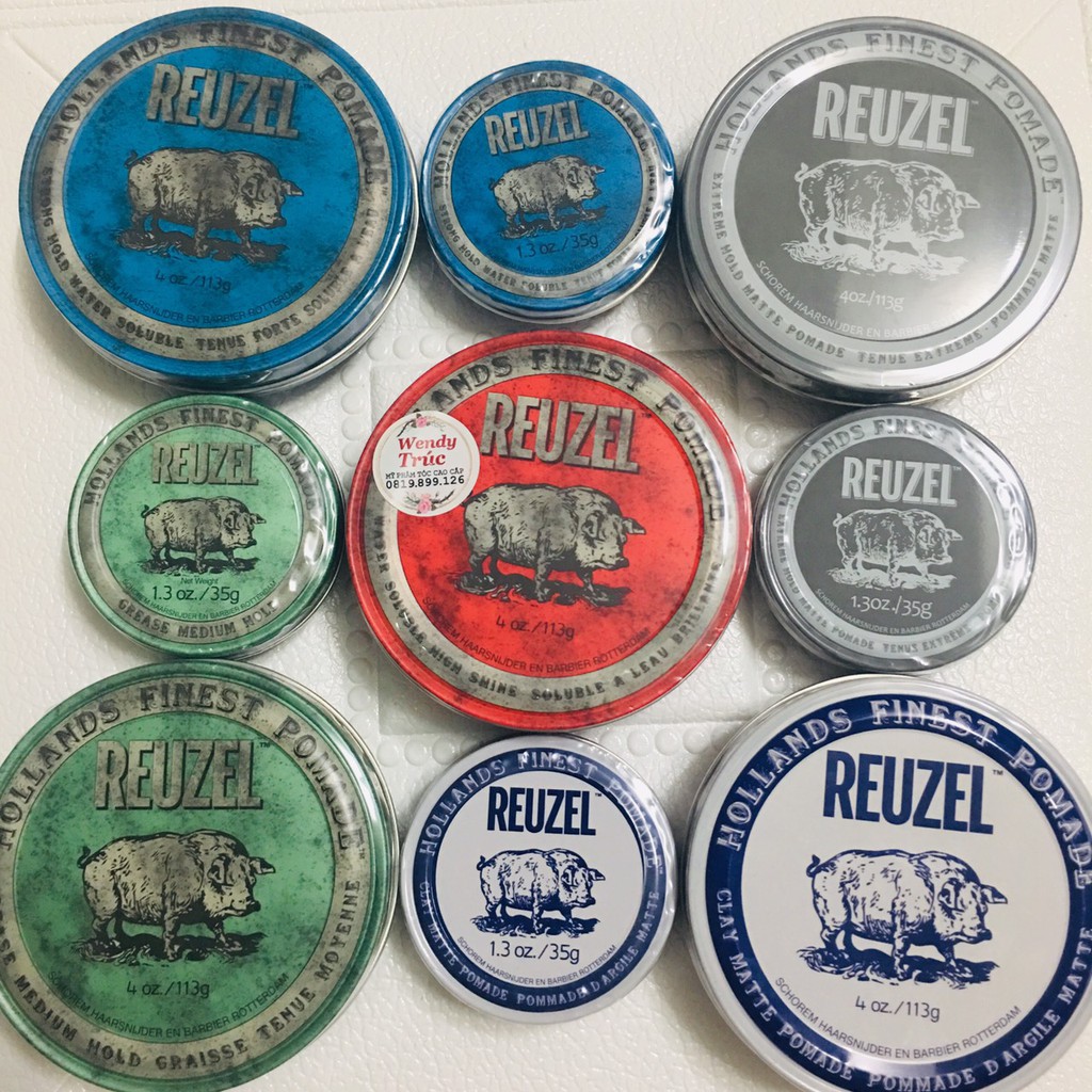 SÁP GIỮ NẾP SIÊU CAO HƯƠNG TÁO Reuzel Grey Pomade – Reuzel Xám