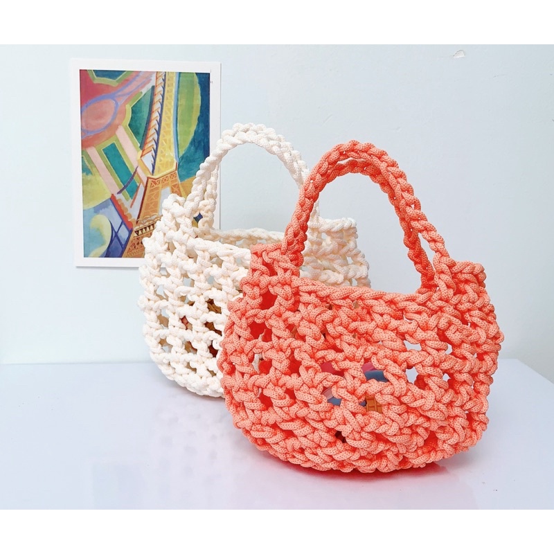 Túi lưới mini handmade nữ tính phong cách Hàn Quốc