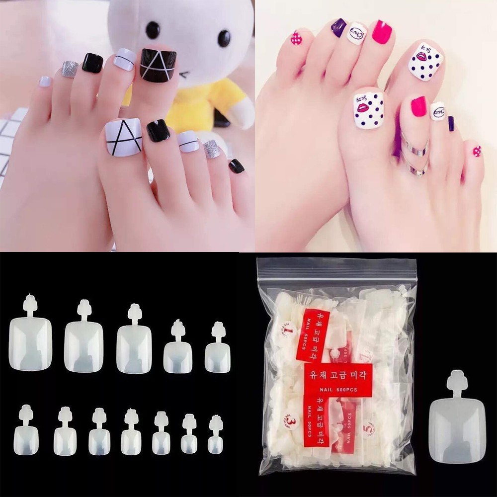 Móng úp chân phom chuẩn số lượng 600 chiếc/01 túi làm đẹp nail mi spa hình xăm Shop Hoangnam