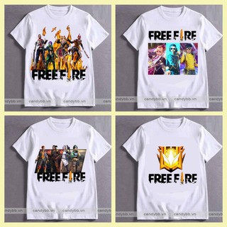Áo thun cho bé in hình Free Fire Siêu Ngầu, Áo thun mềm mịn, thấm hút mồ hôi cho bé size đại từ 10 - 77kg