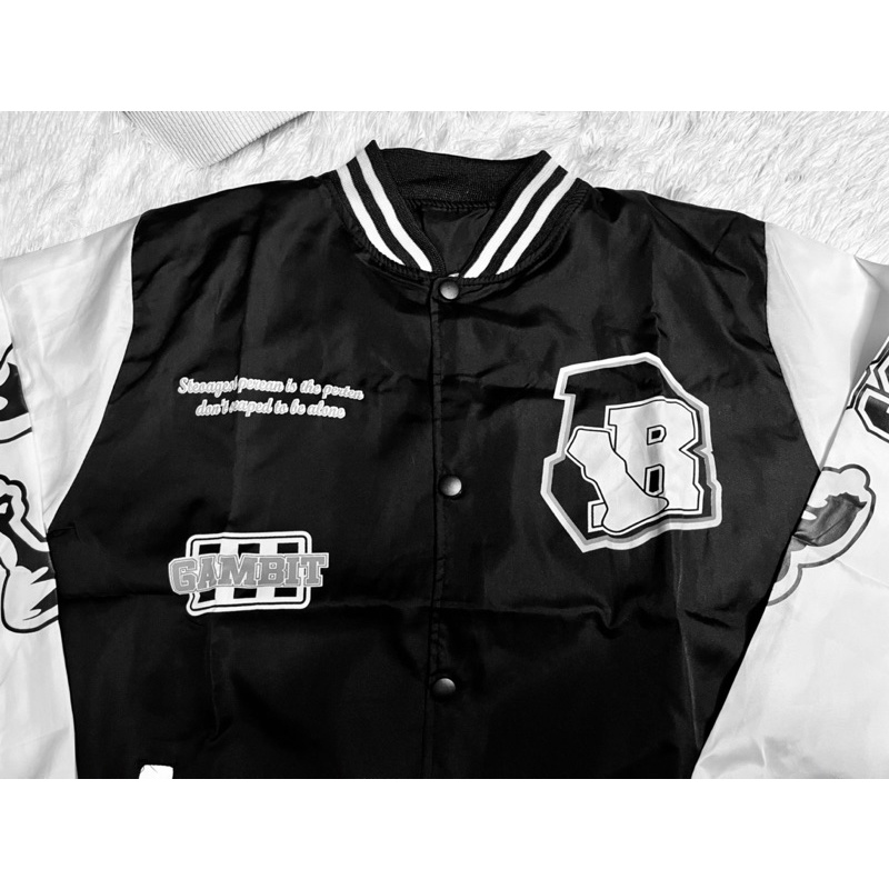 Áo khoác dù BOMBER màu đen GAMBIT 89 CHỮ 2 lớp sang chảnh LOCAL BRAND UNISEX FORM RỘNG.