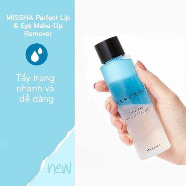 Tẩy trang mắt môi Missha Perfect Lip&Eye Make-up Remover 155ml