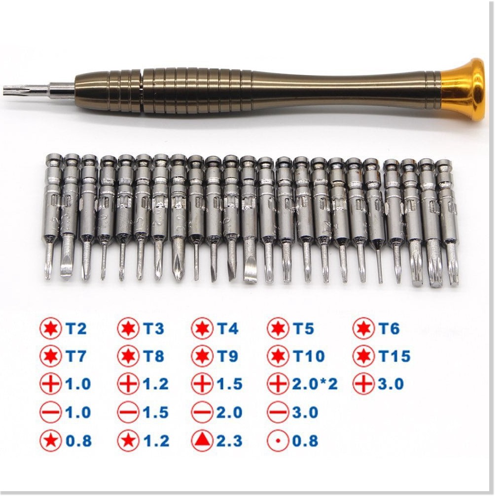 Bộ Tua Vít Ví Da Sữa Chữa Điện Thoại, Đồ Điện Tử 25 Đầu Đa Chức Năng