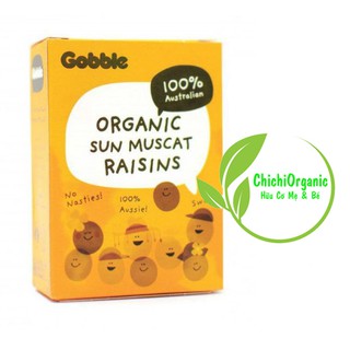 Nho khô hữu cơ gobble úc hộp nhỏ 35g