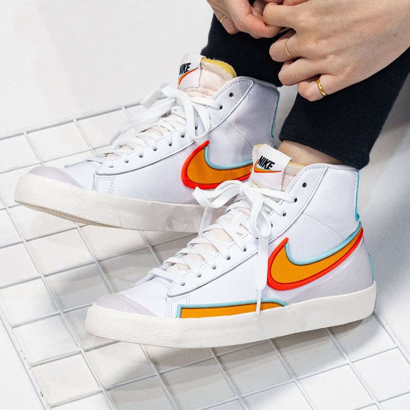 (AUTHENTIC 100%) Giày Sneaker Thể Thao Nike Blazer Mid 77 Infinite White Kumquat DC1746-100 Chính hãng 100%