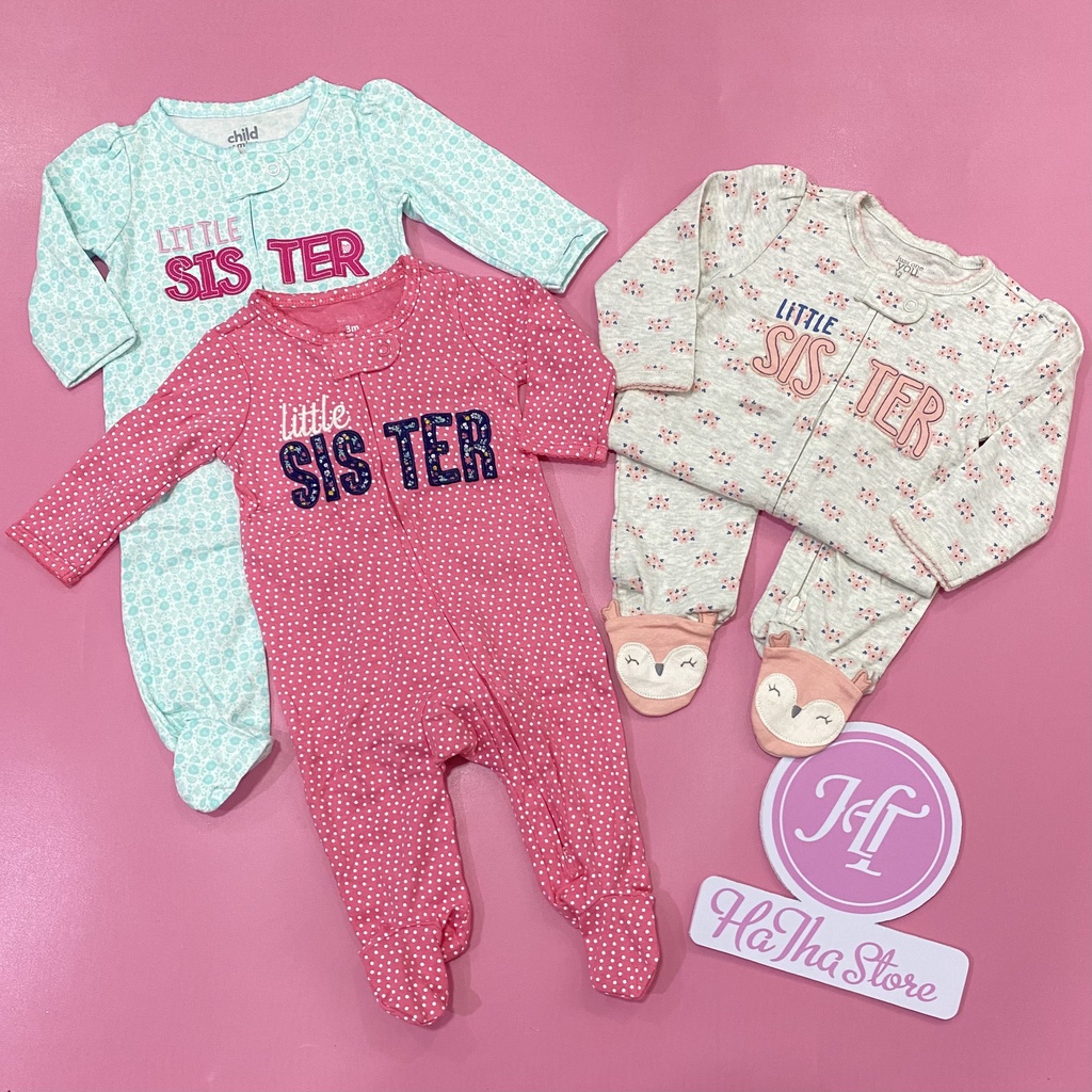 (3-8,5kg) Sleepsuit/ Body vớ C4RTER cho bé gái