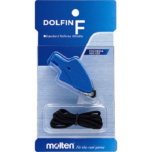 Còi trọng tài Bóng đá Molten Dolphin F có dây - màu xanh