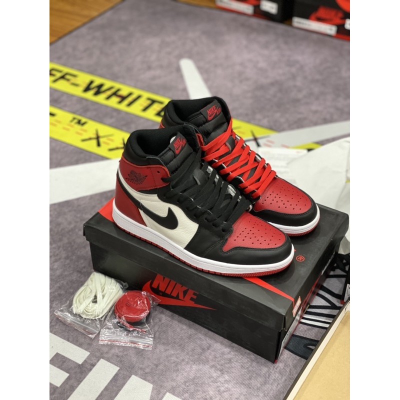 [AGsneaker] Giày thể thao cổ cao màu Bred chân bè fit lên 1 size... | BigBuy360 - bigbuy360.vn