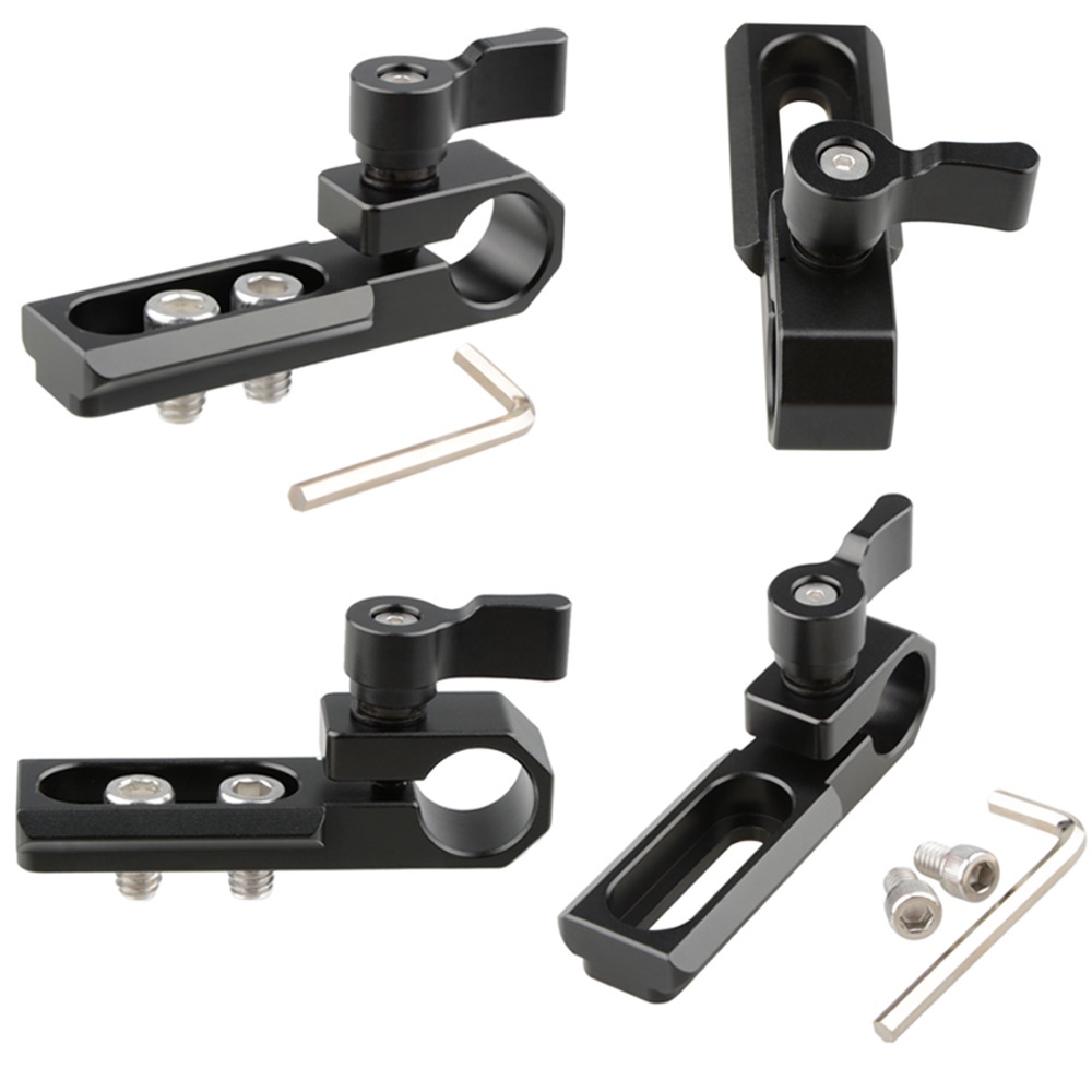 Máy ảnh XT-XINTE Kẹp thanh đơn 15mm tiêu chuẩn phổ thông với ống an toàn NATO1 / 4 "-20 Vít cho máy ảnh DSLR GH5 Emos100 5DMarkIII