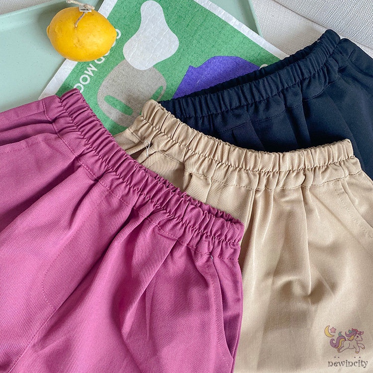 Quần Short Thể Thao Màu Sắc Đơn Giản Phong Cách Hàn Quốc Cho Bé Gái