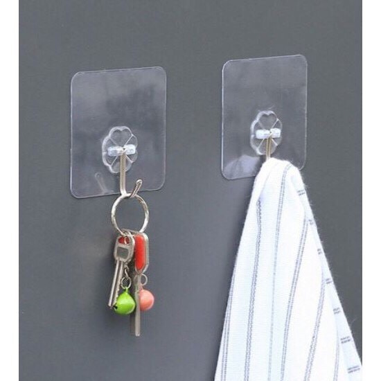 COMBO #100 Móc Dán Tường Trong Suốt Chịu Lực