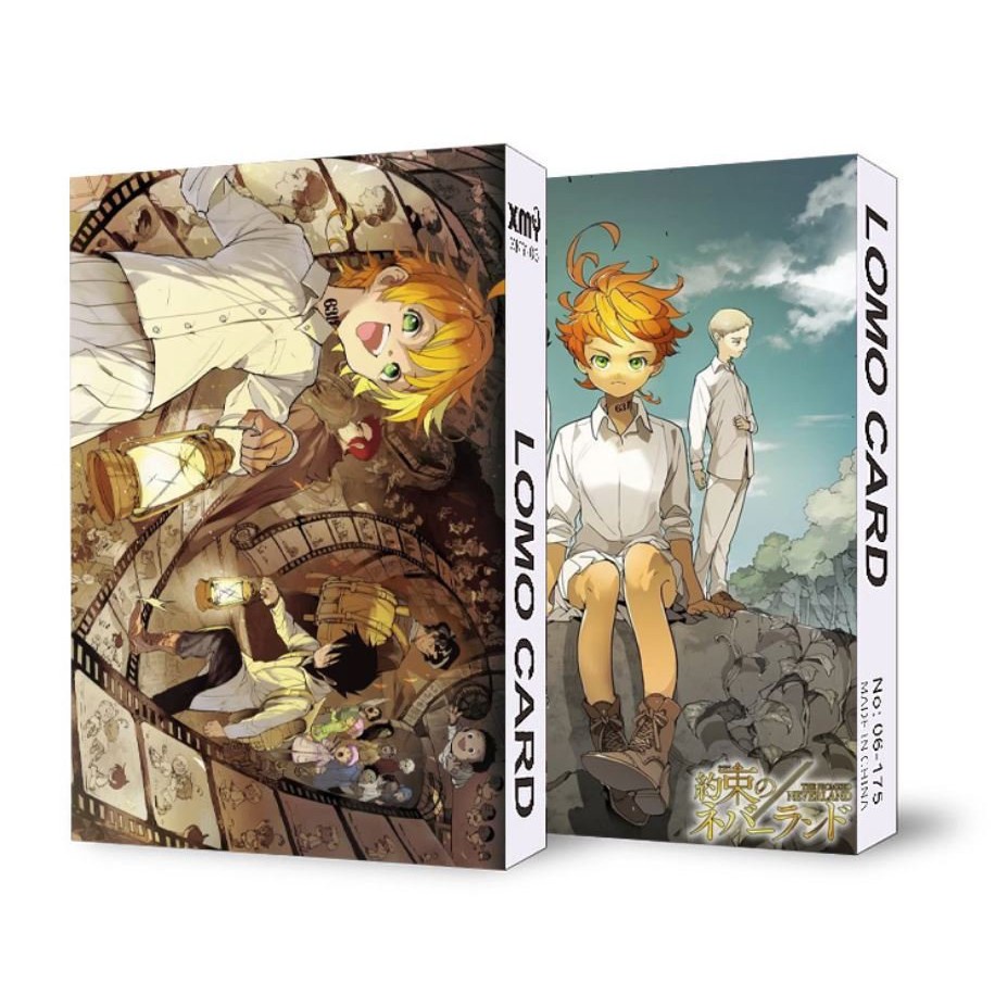 Ảnh lomo IN HÌNH MIỀN ĐẤT HỨA THE PROMISED NEVERLAND 30 tấm anime chibi