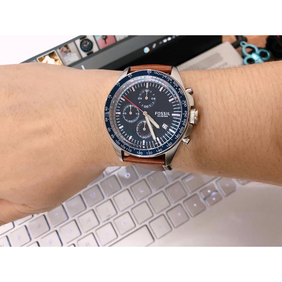 Đồng Hồ Nam Fossil Sport Blue Dial Chronograph CH3039