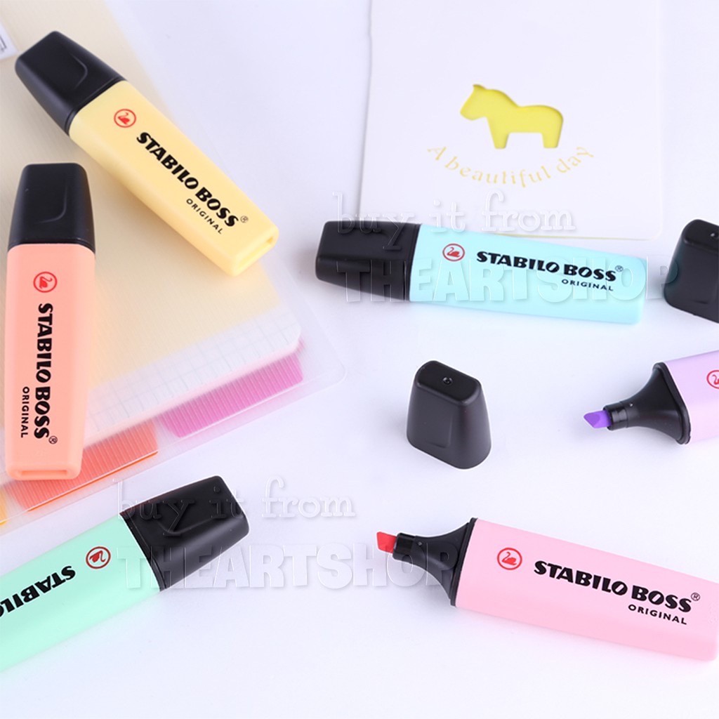 Bộ 6 cây bút dạ quang STABILO Boss Pastel