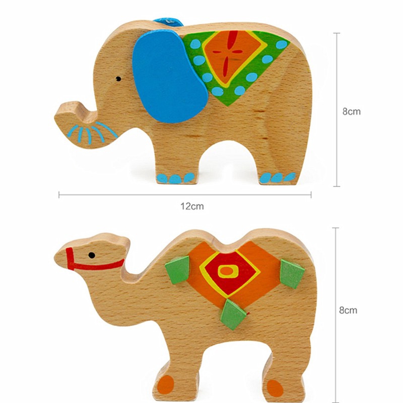 Đồ chơi cân bằng Montessori hình chú voi làm bằng gỗ
