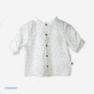 Áo sơ mi đũi cổ tàu lá bé trai CHAANG