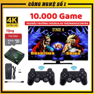 Máy Chơi Game Cầm Tay 4 Nút Không Dây - Máy Chơi Game Cầm Tay Cổng HDMI 4K, Có Sẵn 10000 Game và 3500 Game, Tặng thẻ Nhớ