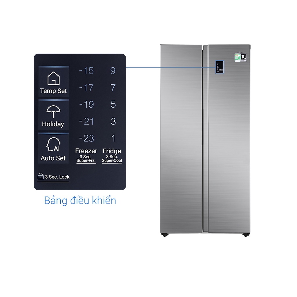 AQR-S480XA -  MIỄN PHÍ CÔNG LẮP ĐẶT  - Tủ lạnh Aqua Inverter 480 lít AQR-S480XA Mới 2021