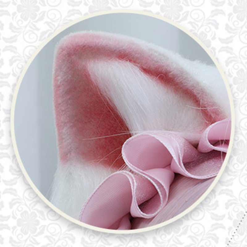 Flgo Băng Đô Tai Mèo Màu Hồng Ngọt Ngào Rửa Mặt Cho Học Sinh