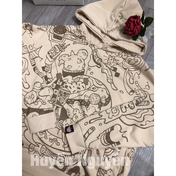 Áo Hoodie Doodles Uncover Vải Chân Cua Mặc Ngầu