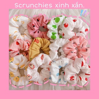 Combo 10 cột tóc vải scrunchies. (được chọn mẫu).