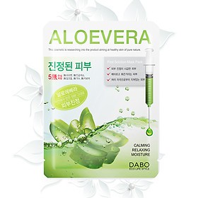 Đắp mặt nạ lô hội trắng da  Dabo Aloe - COMBO 10 GÓI - Hàn Quốc Chính Hãng