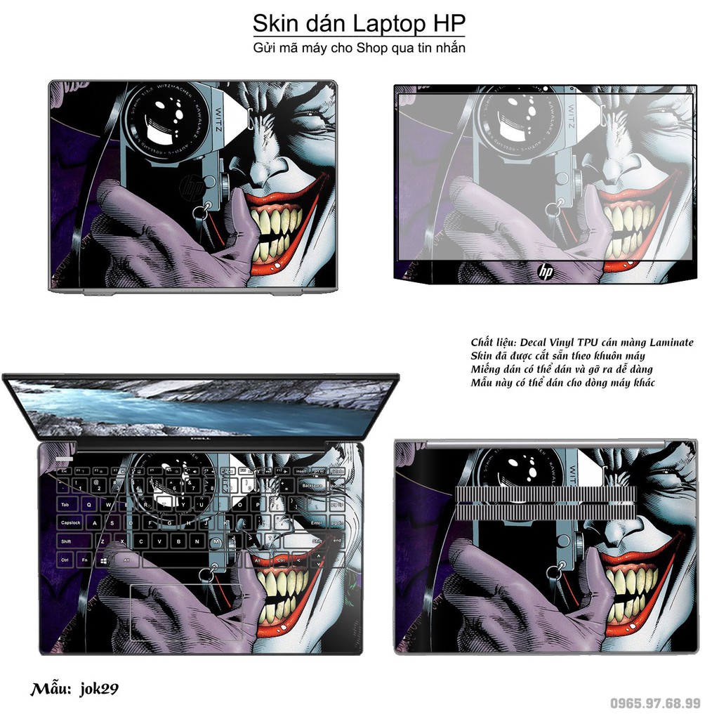 Skin dán Laptop HP in hình Joker nhiều mẫu 4 (inbox mã máy cho Shop)