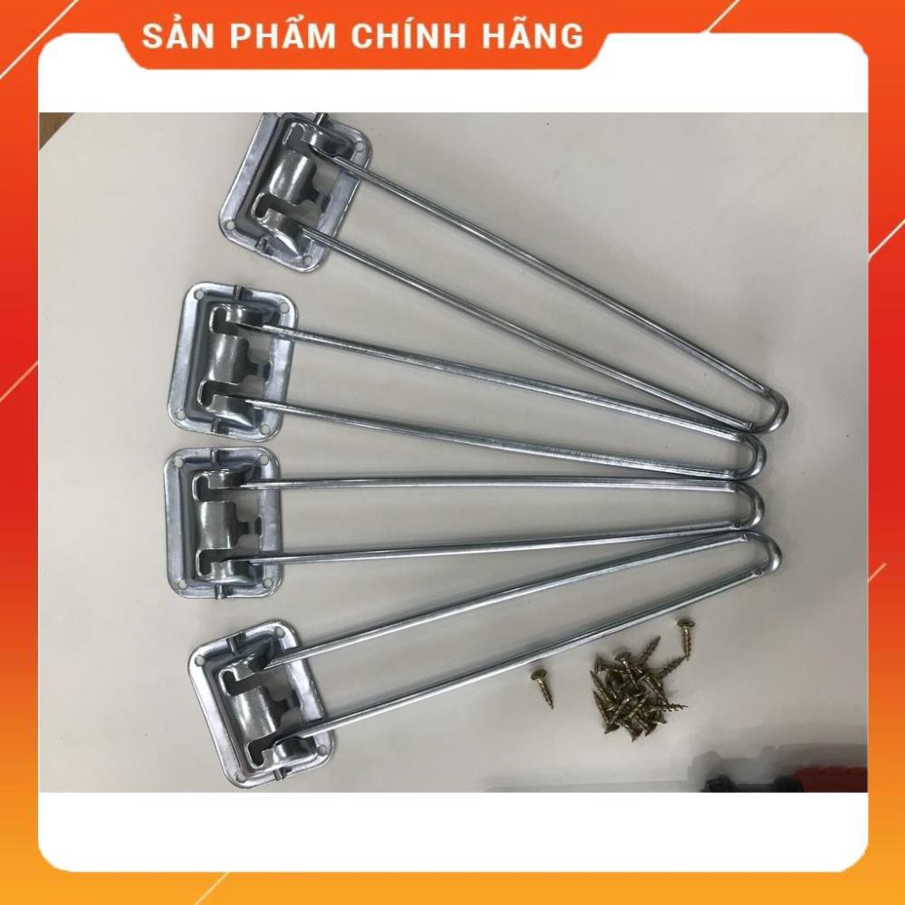 Chân bàn gấp dài 28cm gấp gọn tiện lợi phù hợp với bàn trà, bàn uống nước tặng kèm đinh vít