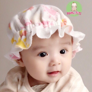Mũ tai bèo cotton nỉ co dãn cho bé sơ sinh thấm hút mồ hôi tốt 0-6m - MAMI TITI