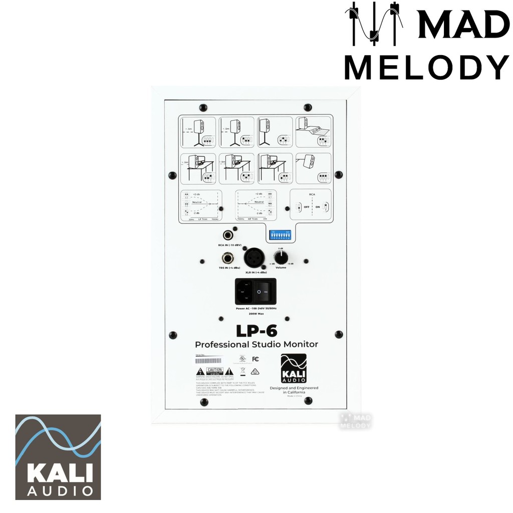 Kali Audio Lone Pine LP-6 6.5-inch Studio Monitor, White (1 chiếc, trắng) [Loa kiểm âm phòng thu, NEW & chính hãng]