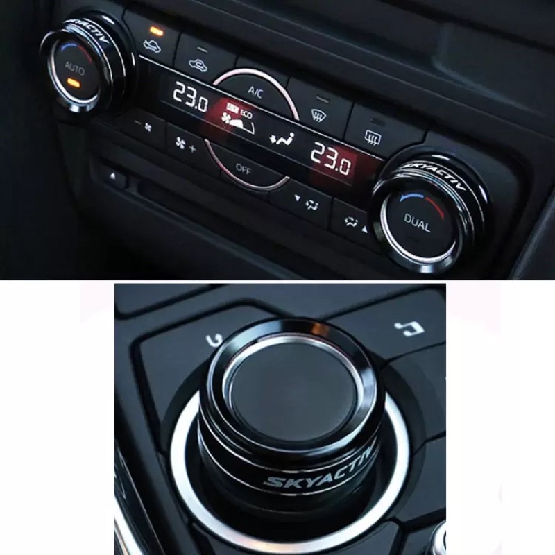 Ốp Núm Điều Khiển xe Mazda 3, 6, CX5 2014-2019